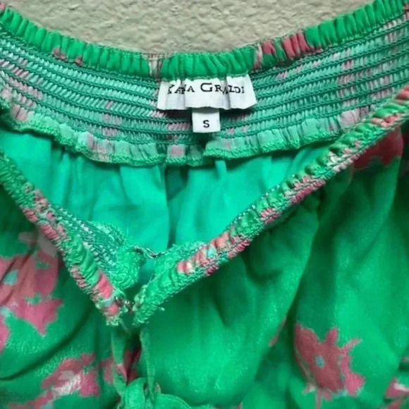 karla grimaldi Olie Print Mini Dress in Verde Water floral - Picture 2 of 7